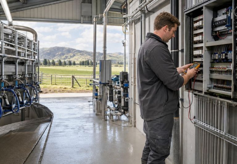 Kinetic Electrical Rural Electrician on site farm NZ