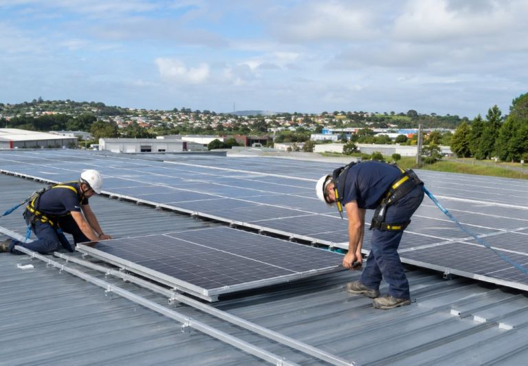 Kinetic Electricians New Zealand rooftop solar installation